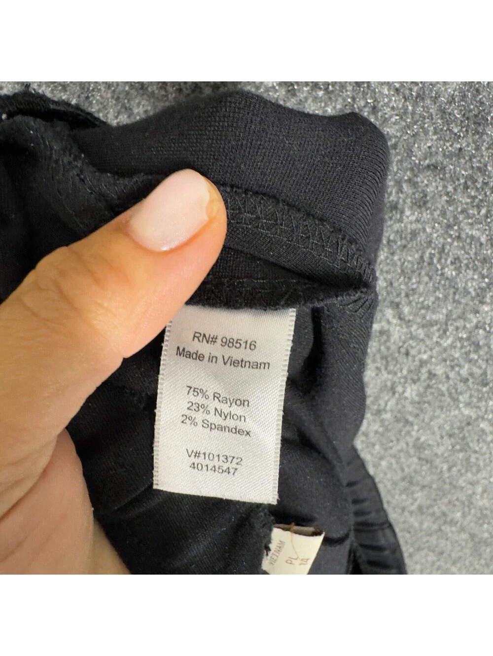 Coldwater Creek Dress Pants Women 14 Black High Rise Flat Front Classic Fit
